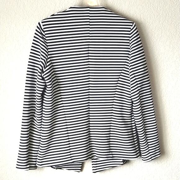 ESPRIT Striped Pocketed Knit Jersey Pocketed Open Blazer Light Jacket M - Picture 3 of 14